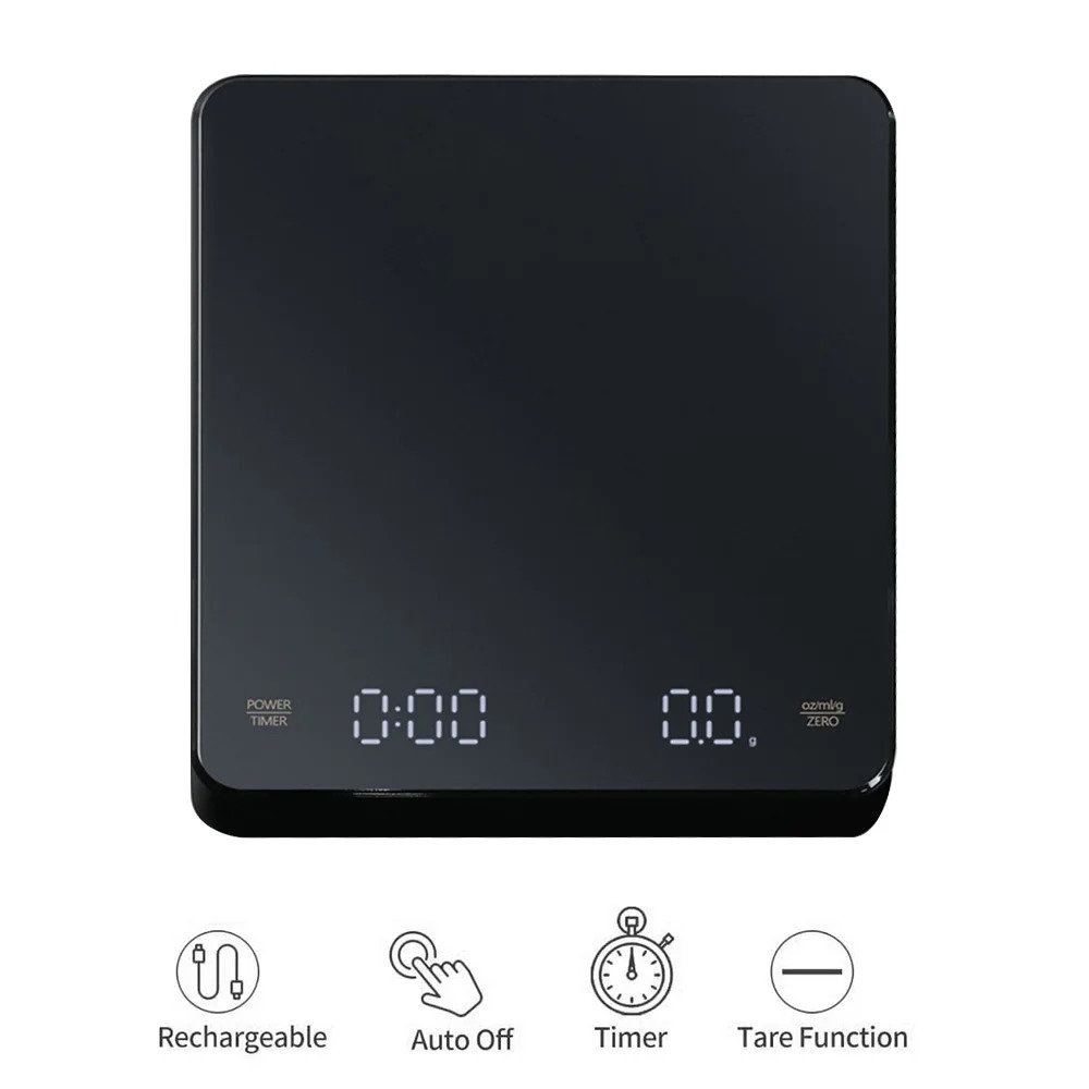 Kitchen Timer Digital - Digitale koffieweegschaal met timer LED-scherm Espresso