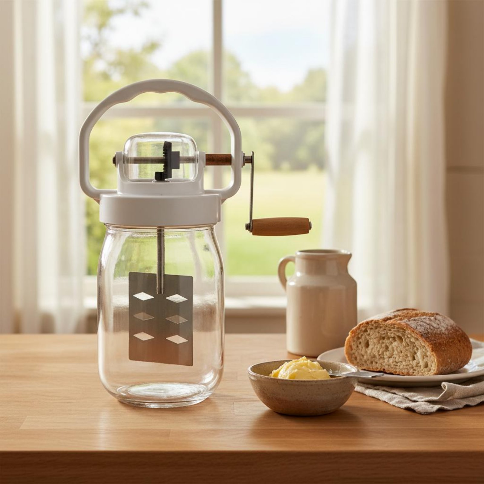 Kitchen Gadgets Mixer - Handmatige boterkarnton, makkelijk schoon te maken,