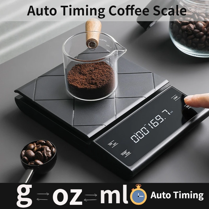 Kitchen Timer Digital - USB-opladen keukenkoffieweegschaal met timer LED digitale
