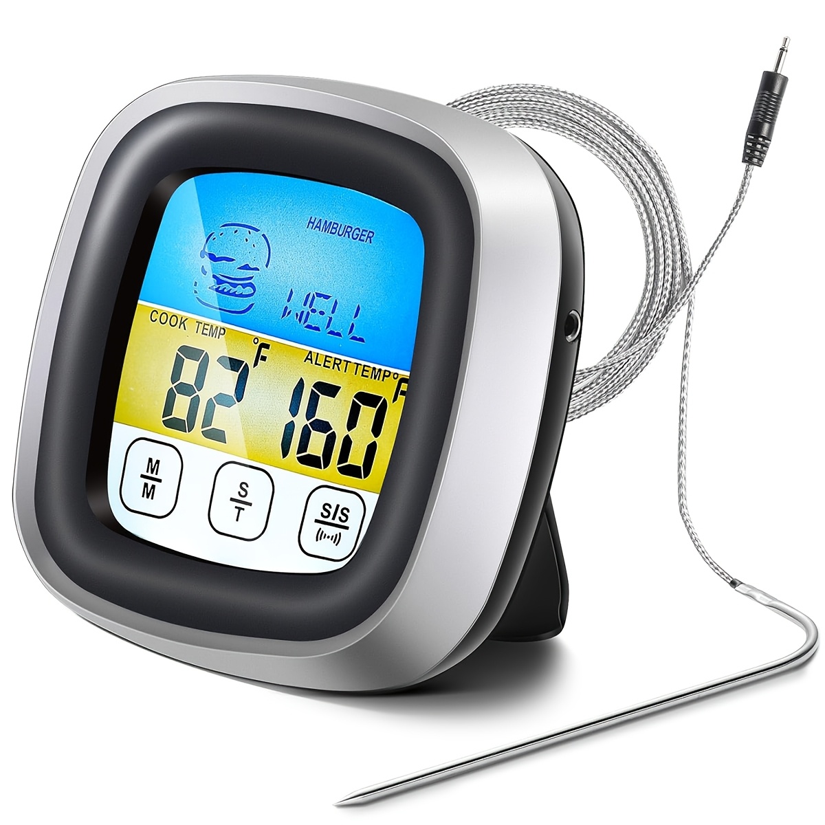 Kitchen Timer Digital - Digitale vleesthermometer BBQ-timer Kookgereedschap Lange sonde