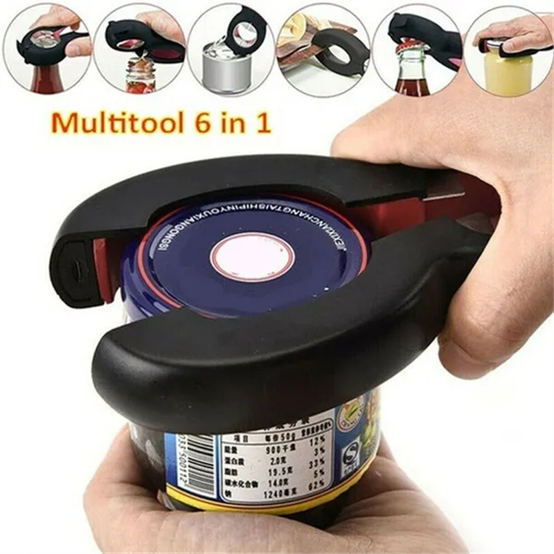 Kitchen Gadgets Jar Openers - 6-in-1 flesopener Multifunctionele schroefdop Pot blikopeners