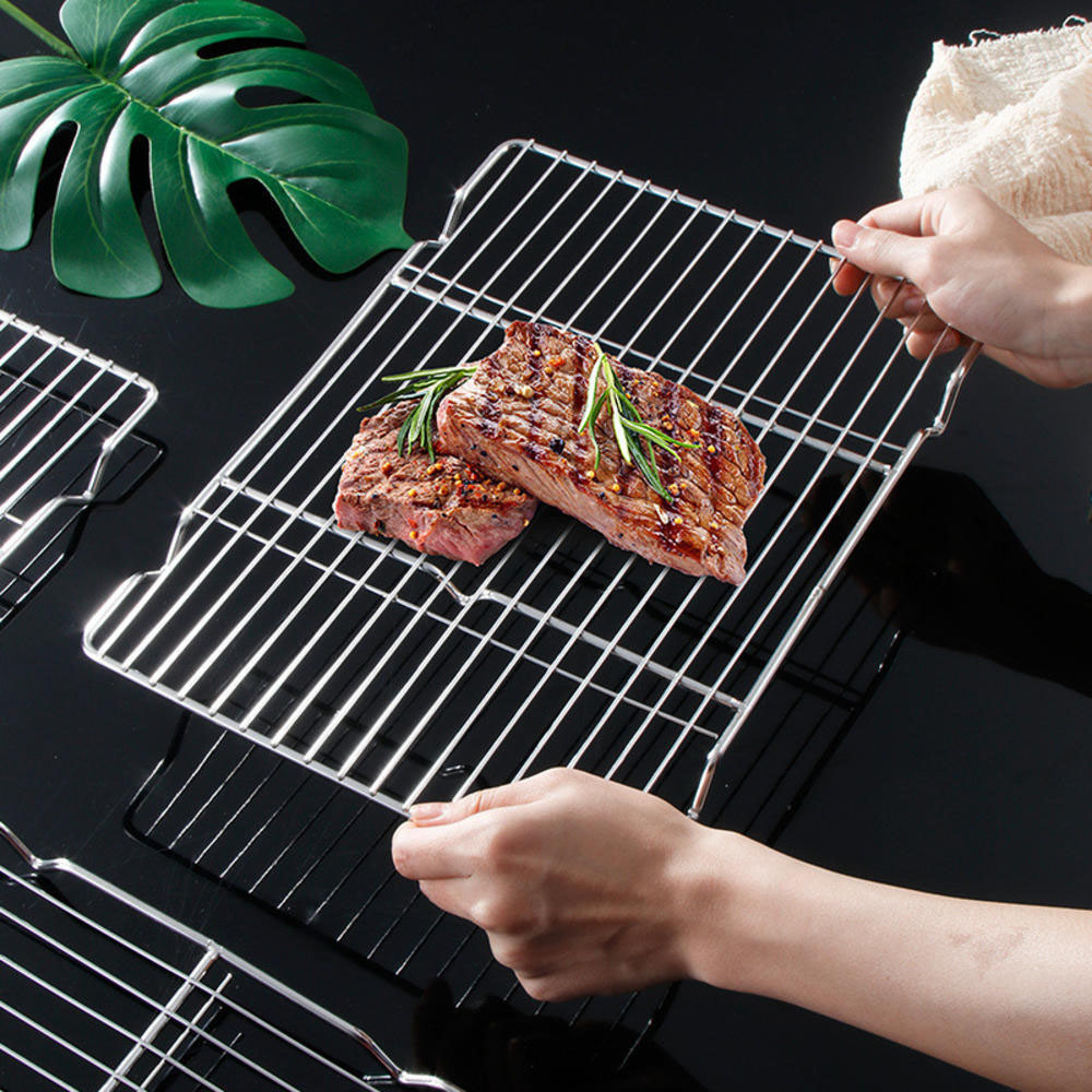 Kitchen Gadgets And Equipment - Roestvrijstalen barbecuegaasmat Herbruikbare hittebestendigheid BBQ-baknet Pad