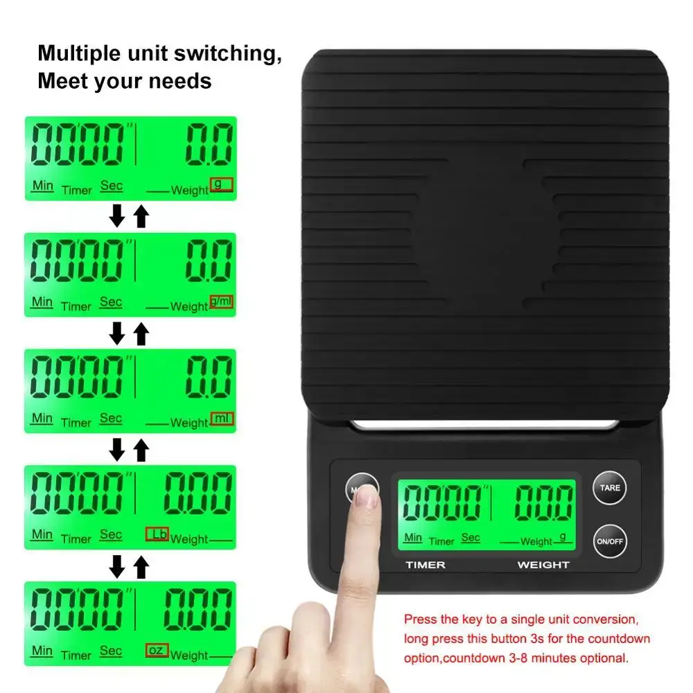 3kg/0.1g 5kg/0.1g Drip Koffiew - Kitchen Timer Digital recensie en prijs