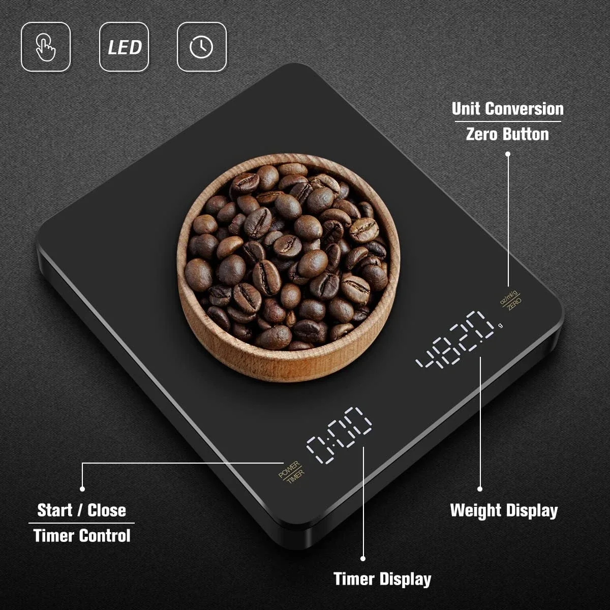 Digitale koffieweegschaal met  - Kitchen Timer Digital recensie en prijs