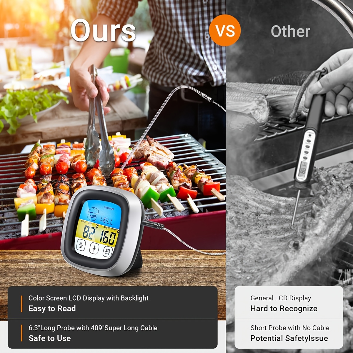 Digitale vleesthermometer BBQ- - Kitchen Timer Digital recensie en prijs