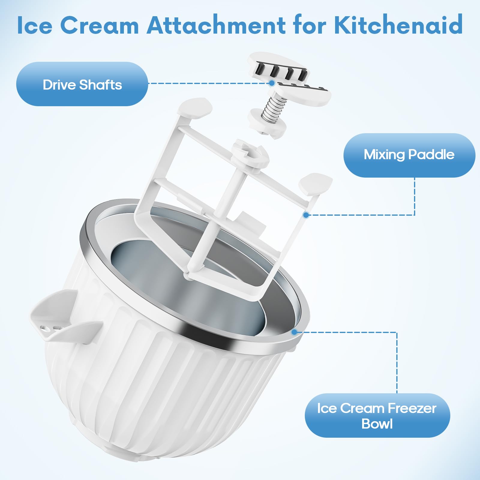 2 Quart ijsmachine-opzetstuk v - Kitchen Gadgets Mixer recensie en prijs